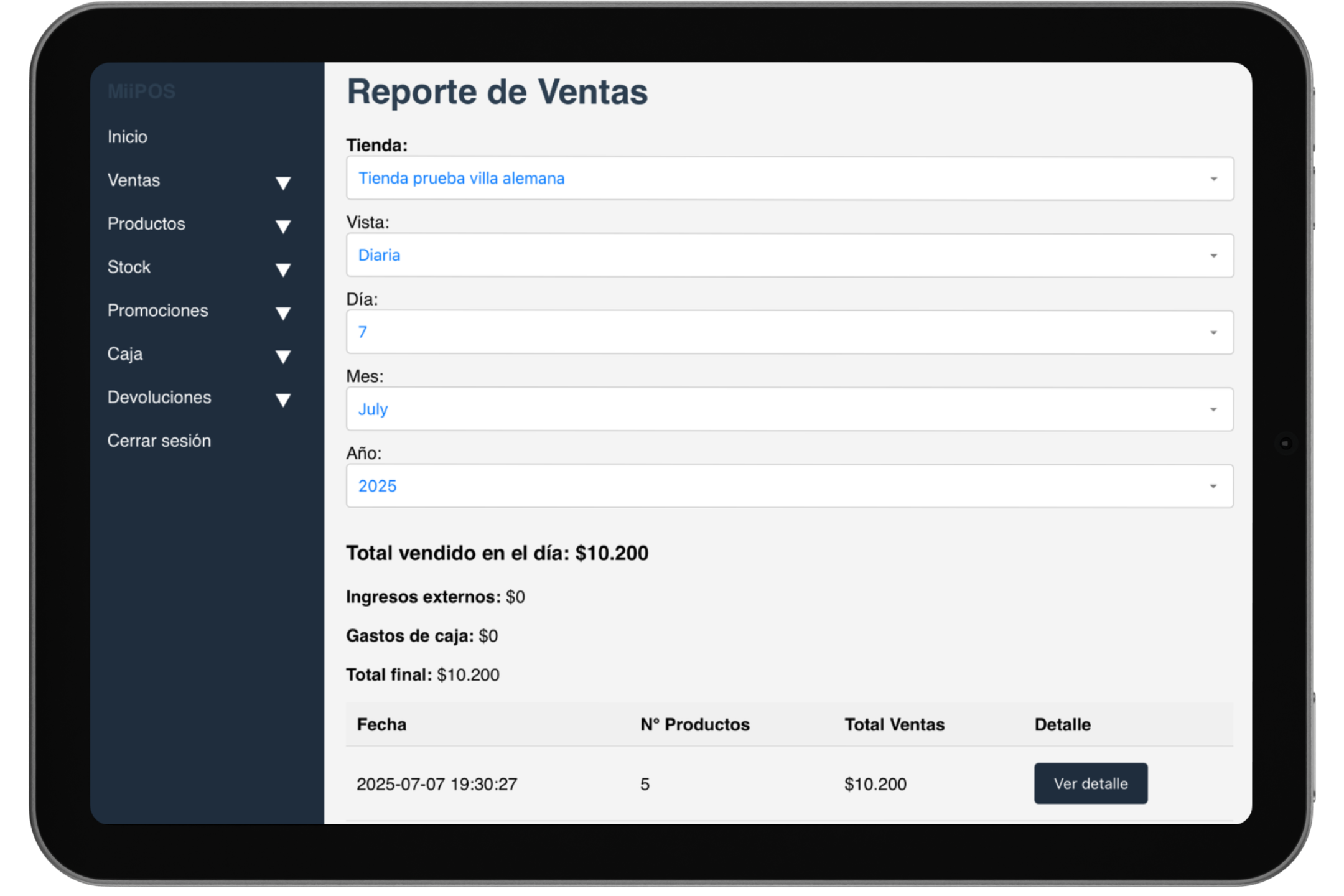 Gestión de postulaciones y tiendas
